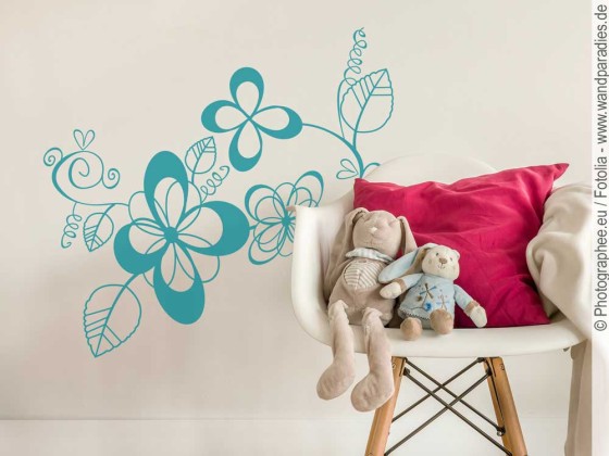 Preview: Wandtattoo Blumenornament Preview: Wandtattoo Blumenornament