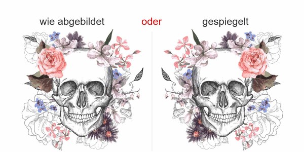 Preview: Wandtattoo Blumenreicher Totenkopf Preview: Wandtattoo Blumenreicher Totenkopf