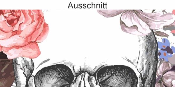 Preview: Wandtattoo Blumenreicher Totenkopf Preview: Wandtattoo Blumenreicher Totenkopf