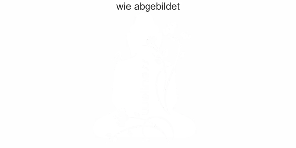 Wandaufkleber mit Buddha Motiv für das Badezimmer - Ansicht Ausrichtung mit Farbauswahl Vorschlag 1