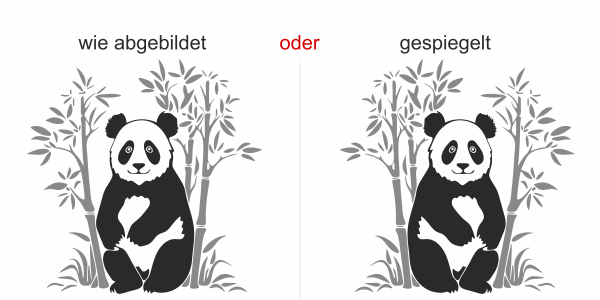 Preview: Wandtattoo Bunte Bambuspflanze mit Panda Preview: Wandtattoo Bunte Bambuspflanze mit Panda - Ansicht Ausrichtung