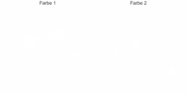 Wandtattoo Bunte Berge - Ansicht Farbauswahl