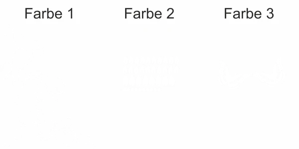Farbige Blätterranke mit Schmetterlingen als dekorativer Aufkleber für die Wand
