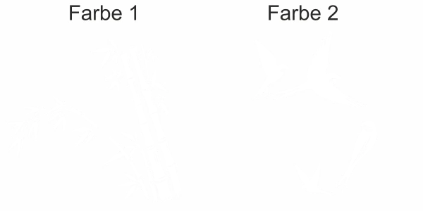 Wandtattoo Bunter Bambus mit Vögeln - Ansicht Farbauswahl