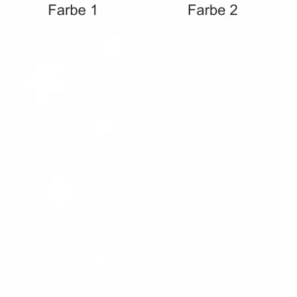 Wandsticker Blüten und Blumenornament in bunt - Ansicht Farbauswahl