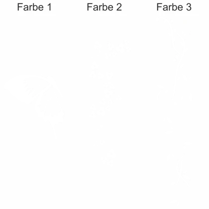 Wandaufkleber mit dreifarbigem Schmetterlingsornament