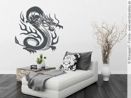 Aufkleber für die Wand mit chinesischem Drachen