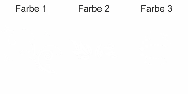 Edles Blumenornament als buntes Wandtattoo - Ansicht Farbauswahl