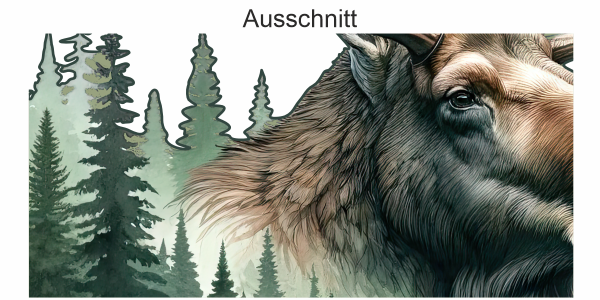 Preview: Wandtattoo Elchkopf Preview: Wandtattoo Elchkopf - Ansicht Ausschnitt