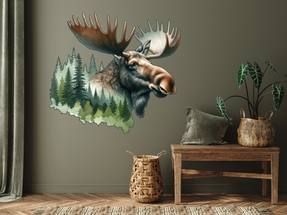 Preview: Wandtattoo Elchkopf Preview: Wandtattoo Elchkopf