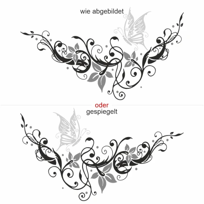 Wandtattoo Farbiges Ornament - Ansicht Ausrichtung