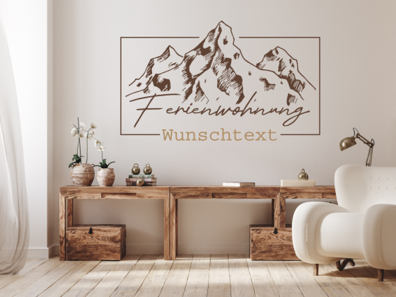 Preview: Wandtattoo Ferienhaus in den Bergen Preview: Wandtattoo Ferienhaus in den Bergen