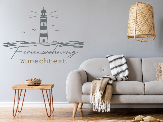 Preview: Wandtattoo Ferienwohnung am Meer