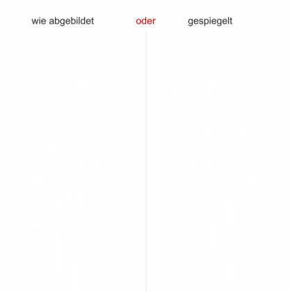 Preview: Wandtattoo Filigraner Bambus Preview: Wandtattoo Filigraner Bambus - Ausrichtung und Farbauswahl