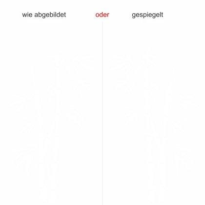 Wandtattoo Filigraner Bambus - Ausrichtung und Farbauswahl