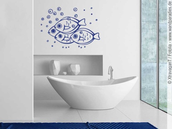 Preview: Wandtattoo Fischschwarm
