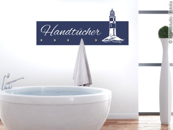 Preview: Wandtattoo Leiste für Handtücher