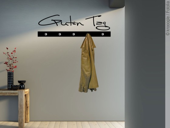 Preview: Wandtattoo Garderobe Guten Tag