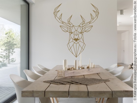 Preview: Wandtattoo Geometrie Hirsch Preview: Wandtattoo Geometrie Hirsch