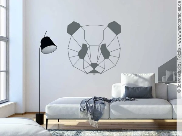 Wandtattoo mit geometrischem Panda