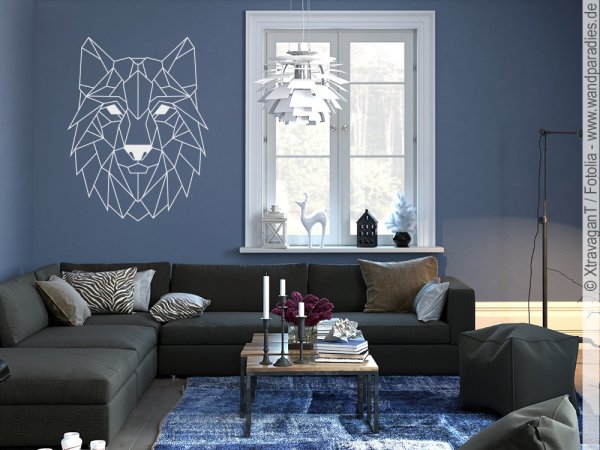 Preview: Wandtattoo Geometrie Wolf Preview: Wandtattoo Geometrie Wolf