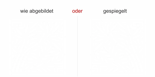 Wandtattoo Geometrisches Bambus Design - Ausrichtung und Farbauswahl