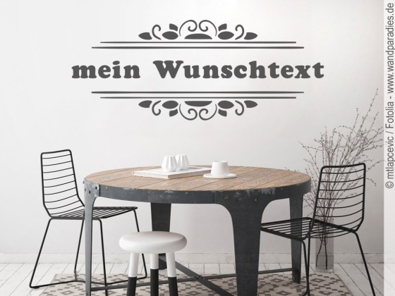 Preview: Wandtattoo Gerahmter Wunschtext