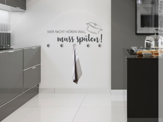 Preview: Wandtattoo Geschirrtücher