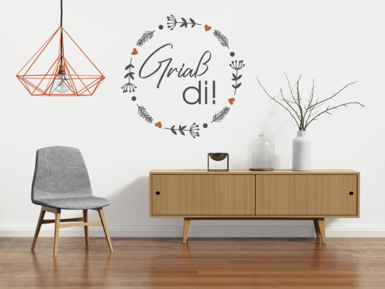 Preview: Wandtattoo Griaß di