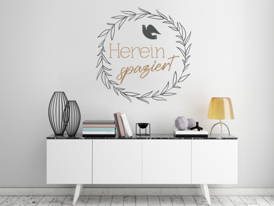 Preview: Wandtattoo Hereinspaziert Preview: Wandtattoo Hereinspaziert