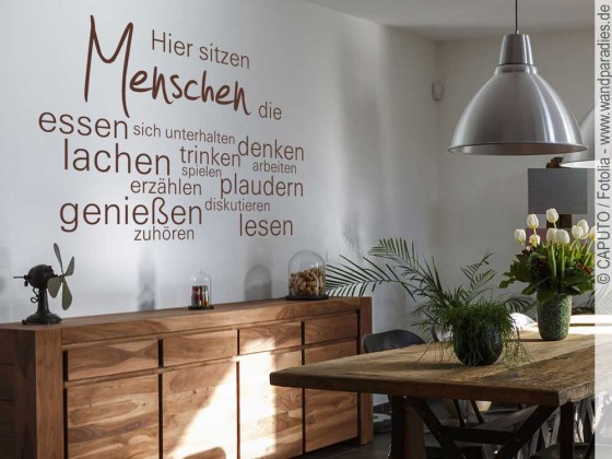 Preview: Wandtattoo Hier sitzen Menschen