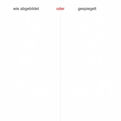 Wandsticker bezaubernden Kirschblüten - Ansicht Ausrichtung und Farbauswahl