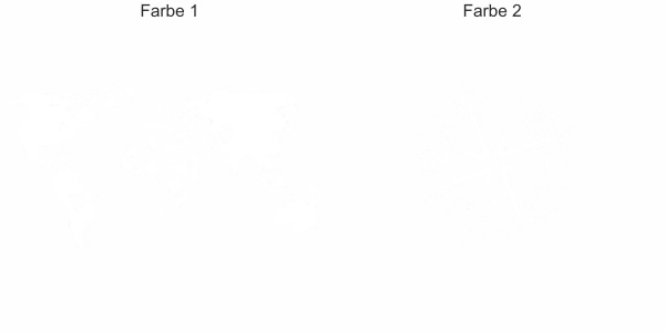 Wandtattoo Kompassrose auf Weltatlas - Ansicht Farbauswahl