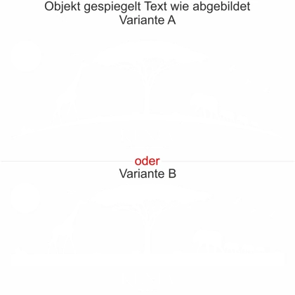 Wandtattoo Serengeti Landschaft Kenia für Ihre Wand - Ansicht Ausrichtung und Farbauswahl