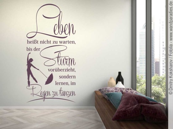 Preview: Wandtattoo Leben heißt nicht Preview: Wandtattoo Leben heißt nicht