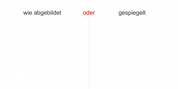 Preview: Wandtattoo Luftige Gräser am Ufer Preview: Wandtattoo Luftige Gräser am Ufer - Ausrichtung und Farbauswahl