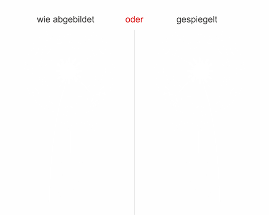 Preview: Wandtattoo Moderne Pusteblume - Ansicht Ausrichtung und Farbauswahl