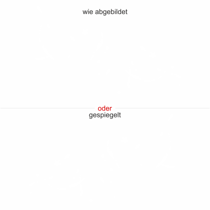 Preview: Wandtattoo Mond Preview: Aufkleber für die Wand - Ansicht Ausrichtung und Farbauswahl