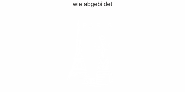 Preview: Wandtattoo Paris Eiffelturm Preview: Wandtattoo mit Eiffelturm in Paris - Ansicht Ausrichtung und Farbauswahl