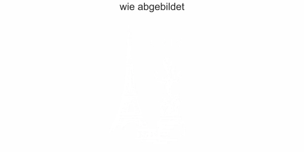 Wandtattoo mit Eiffelturm in Paris - Ansicht Ausrichtung und Farbauswahl