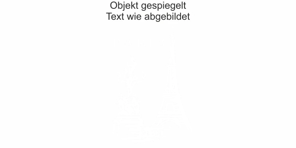 Wandtattoo mit Eiffelturm in Paris - Ansicht Ausrichtung und Farbauswahl