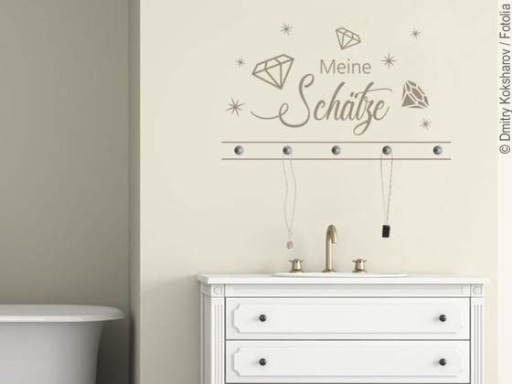 Preview: Wandtattoo Schmuckgarderobe Preview: Wandtattoo Schmuckgarderobe