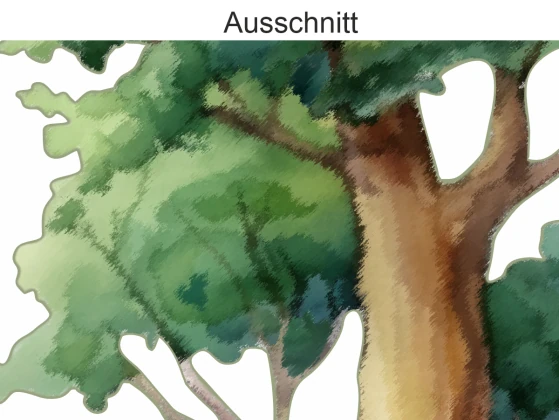 Wandtattoo Set Aquarell Bäume - Ausschnitt