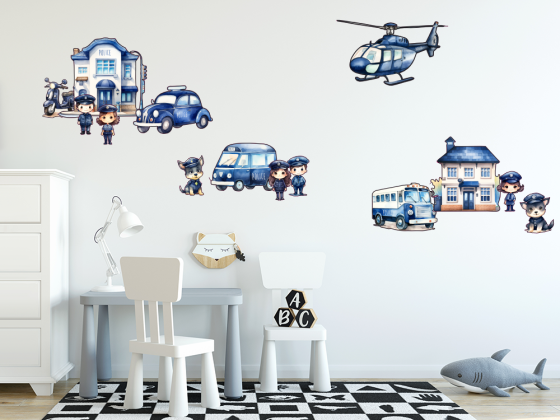 Preview: Wandtattoo Set Police Department Preview: Wandtattoo Set Police Department