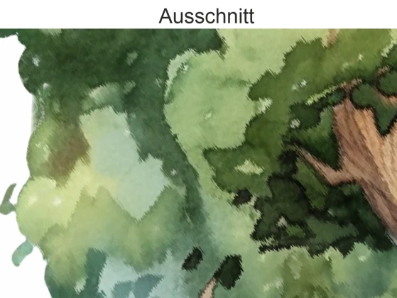 Wandtattoo Set Verzweigte Aquarell Bäume - Ausschnitt