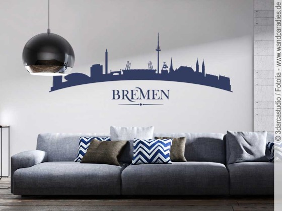Preview: Wandtattoo Skyline Bremen Preview: Wandtattoo Skyline Bremen