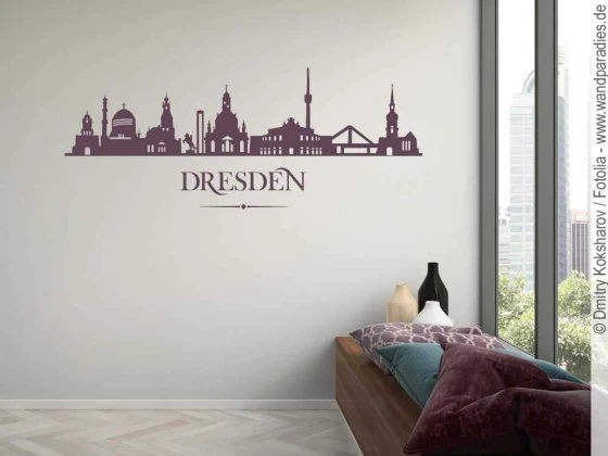 Wandtattoo Skyline Dresden