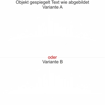 Die Frankfurter Skyline als Wandaufkleber - Ansicht Ausrichtung mit Farbauswahl und Variante