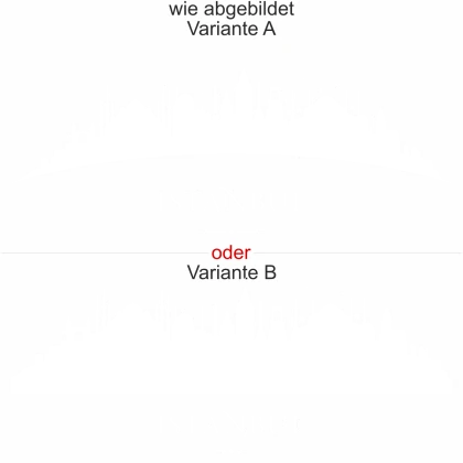 Wandtattoo mit Skyline von Istanbul - Ansicht Ausrichtung mit Farbauswahl und Variante