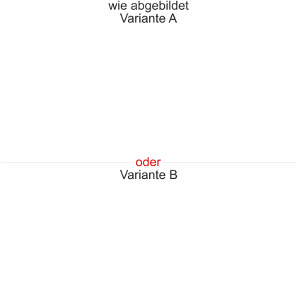 Preview: Die Skyline von Kiel als Wandtattoo - Ansicht Ausrichtung mit Farbauswahl und Variante